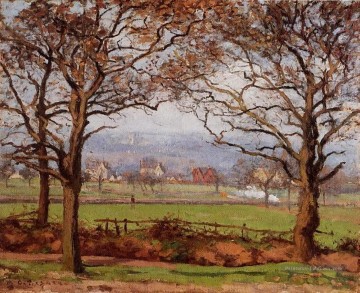 près de la colline de sydenham regardant vers le bas norwood 1871 Camille Pissarro paysage Peinture à l'huile